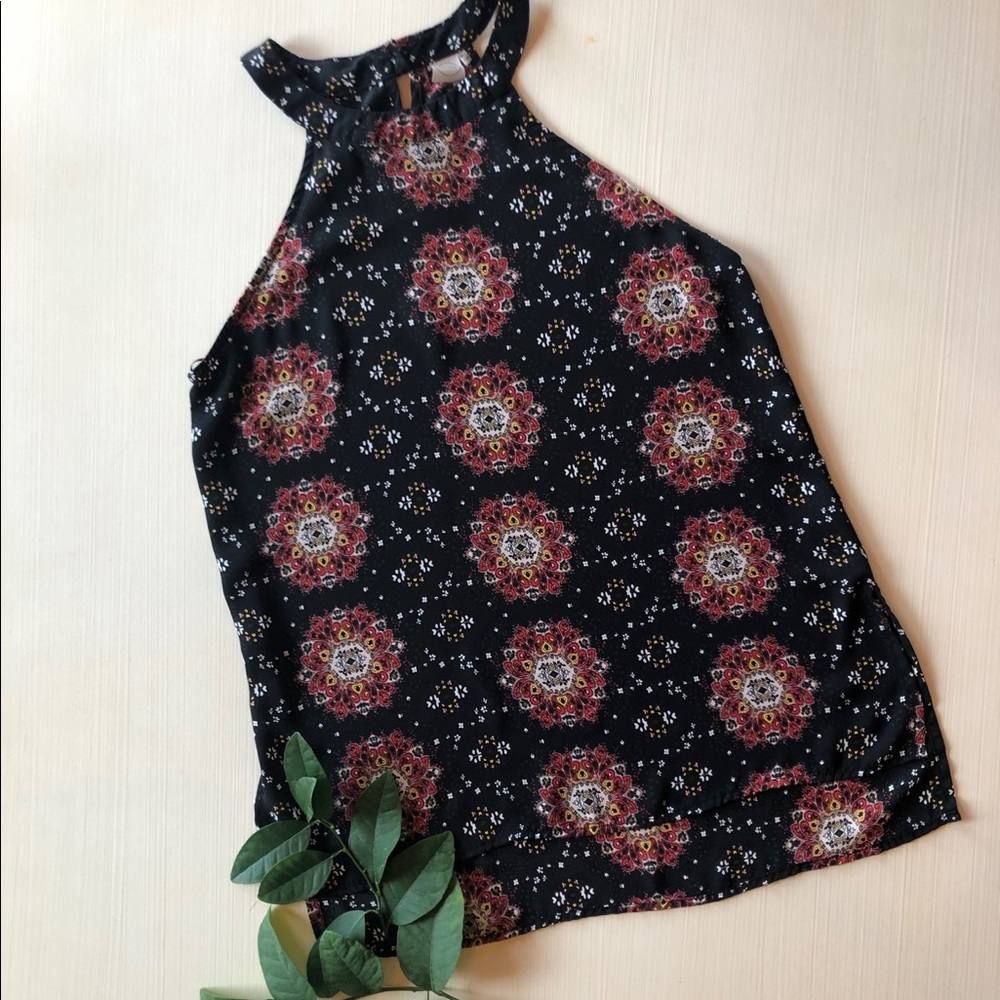 Paper Crane High-Neck Sleeveless Top, Small